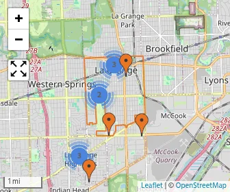 Area schools map